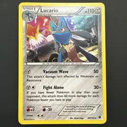 Pokemon TCG Lucario 63/124 Fates Collide Holo (English) - LP - Image 1