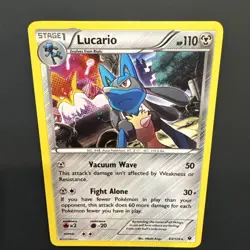 Pokemon TCG Lucario 63/124 Fates Collide Holo (English) - LP - Image 3