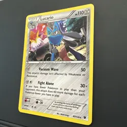 Pokemon TCG Lucario 63/124 Fates Collide Holo (English) - LP - Image 5