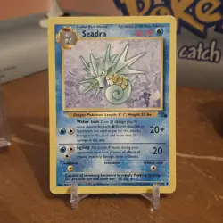 Seadra 42/62 - Vintage 1999 Fossil Set LP & Near Mint Authentic Pokemon Card - Image 1