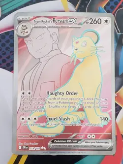 Pokemon TCG Team Rockets Persian EX Full Art 219/182 Destined Rivals Ultra Rare - Image 1