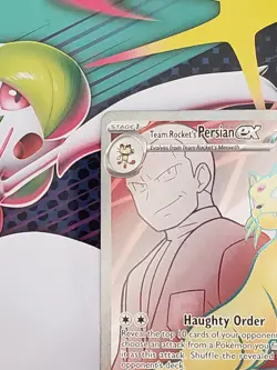 Pokemon TCG Team Rockets Persian EX Full Art 219/182 Destined Rivals Ultra Rare - Image 3