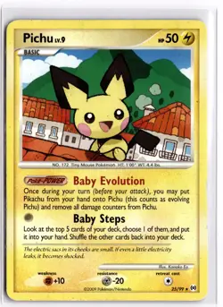 Pokemon TCG Pichu 25/99 Platinum: Arceus Regular Heavy Play - Image 1
