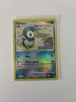 Piplup 93/130 Diamond and Pearl Reverse Holo Stamped Common Pokemon TCG 2007 - Image 1