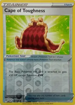 160/189 CAPE OF TOUGHNESS REVERSE HOLO DARKNESS ABLAZE POKEMON CARD - Image 1