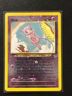 Mew Southern Islands Reverse HOLO Foil Pokemon TCG 1/18 LP Ungraded Double Swirl - Image 1