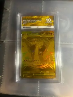 Gold Mega Charizard X EX 130/094 - Pokemon TCG card From Phantasmal Flames - Image 1