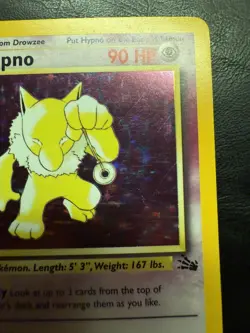 Pokemon TCG Hypno Fossil Holo Rare 8/62 Unlimited 1999 - Image 5