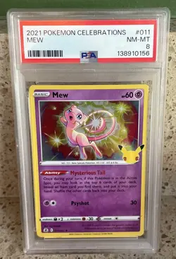 ✨Mew 011/025 Celebrations Holo Pokemon PSA✨ - Image 2