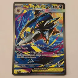 Pokemon TCG Mega Sharpedo ex 330 HP 127/094 Me02 Phantasmal Flames SIR Holo EX - Image 1