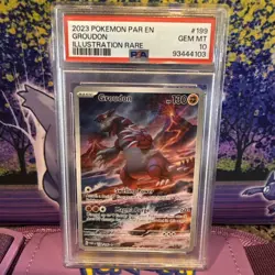 2023 Pokemon PAR EN Groudon PSA 10 Illustration Rare - Image 1