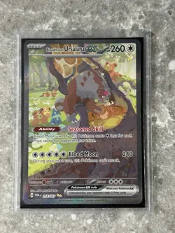 Pokemon TCG Bloodmoon Ursaluna EX Twilight Masquerade 216/167 Full Art Rare - Image 1