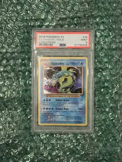 Gyarados 2016 Pokemon XY Evolutions #34 Holo PSA 9 -MINT - Image 1