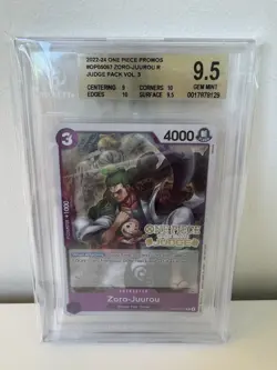 BGS 9.5 One Piece OP05-067 Zoro Juurou R English Judge Pack Vol.3 Roronoa PSA - Image 2