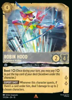 1x Robin Hood-Ephemeral Archer 171/204 Whispers in the Well COLD FOIL Lorcana - Image 1