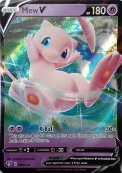 069/189 MEW V ULTRA RARE DARKNESS ABLAZE POKEMON CARD - Image 1