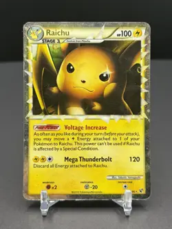Raichu Prime Heartgold Soulsilver Undaunted 83/90 Holo Rare Pokemon Card 2010 - Image 1