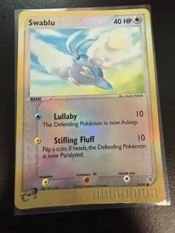 Pokemon TCG Swablu EX Dragon Reverse Holo Common Card 75/97 MP - Image 1