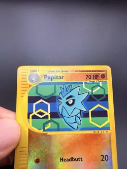 Pokemon 2002 Expedition Reverse Holo Pupitar, Card #90/165 MP - Image 2