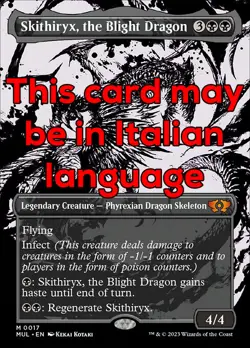 MTG SKITHIRYX, THE BLIGHT DRAGON 17 FOIL EXC - IL DRAGO MALIGNO - MUL IT - Image 1