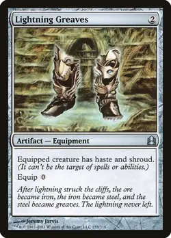 MTG LIGHTNING GREAVES ITALIAN EXC - SCHINIERI DEI FULMINI CMD - Image 1