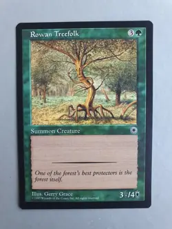 Rowan Treefolk , MTG Portal (1997) Common Green Creature NM - Image 1