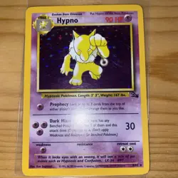 Hypno 8/62 Fossil Holo Rare Vintage Pokemon Card - Image 1