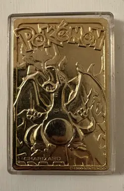VTG Pokemon 23K Gold Plated Trading Card Charizard Burger King Ltd Edition 1999 - Image 1