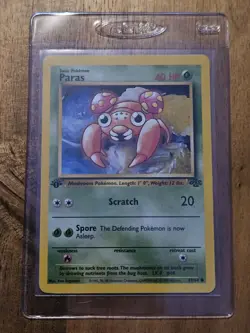 Paras 1st Edition NEAR MINT 59/64 Jungle Set | WOTC Vintage Pokemon TCG - Image 1