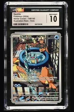 Pokemon Stellar Crown 2024 Squirtle 148/142 English - CGC 10 - Image 1