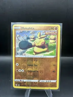 Pokemon TCG Sword & Shield Fusion Strike - Makuhita Reverse Holo #142/264 - Image 1