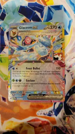 Pokemon Glaceon ex 026/131 Prismatic Evolutions Holo with Play! Pokemon Stamp - Image 1
