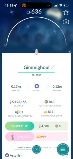 Pokemon Go Shiny Gimmighoul ( Reduced) - Image 1