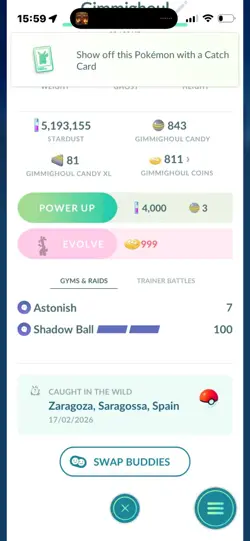 Pokemon Go Shiny Gimmighoul ( Reduced) - Image 2