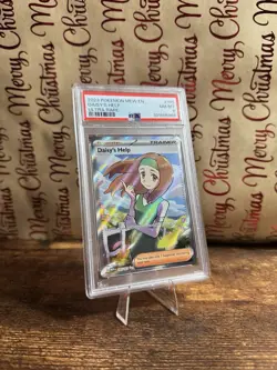 2023 Pokemon Mew EN-151 ultra Rare #195 Daisy's Help PSA 8 - Image 1