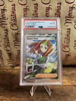 2023 Pokemon Mew EN-151 ultra Rare #195 Daisy's Help PSA 8 - Image 4