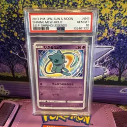 2017 Pokemon Japanese Sun & New Shining Mew Hill SEP Shining Legends PSA 10 - Image 1