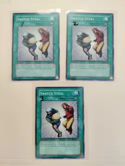 3x Yugioh! Snatch Steal SD5-EN019 Common - 1st Ed LP/LP/MP - Image 1