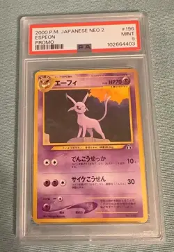 Espeon Promo Japanese Psa 9 Mint 2000 P.M. Neo 2 Card 196 SINGLE CARD - Image 1