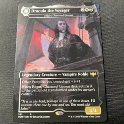 MTG Dracula the Voyager Innistrad: Crimson Vow Borderless Card LP - Image 1