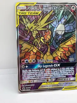 Pokemon TCG Moltres & Zapdos & Articuno GX SM210 Holo Promo Pokemon Card - Image 2