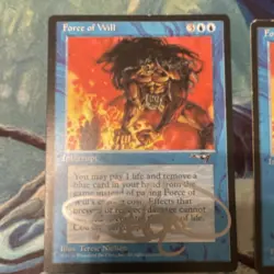 Magic: The Gathering Force of Will x4 Autographed Blue Interrupt Cards English - Image 2