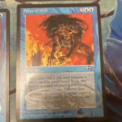 Magic: The Gathering Force of Will x4 Autographed Blue Interrupt Cards English - Image 4