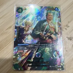 Bandai One Piece CCG Roronoa Zoro PRB02-006 Promo Holo Super Rare Card - Image 1