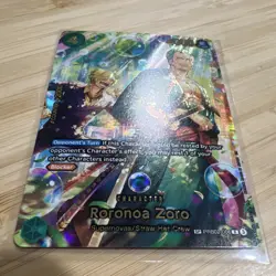 Bandai One Piece CCG Roronoa Zoro PRB02-006 Promo Holo Super Rare Card - Image 5