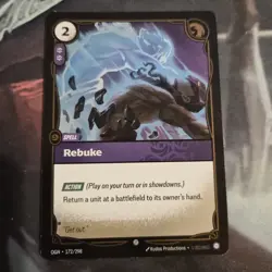 Foil ! Riftbound Yone Card Rebuke OGN 172/298 English League of Legends - Image 1