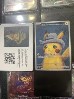Pokemon Pikachu with Grey Felt Hat SVP 085 Van Gogh Promo Card - Image 1