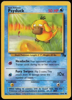 Psyduck #53 Fossil Pokemon Card - Image 1