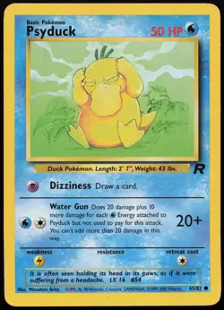 Psyduck #65 Team Rocket Pokemon Card - Image 1