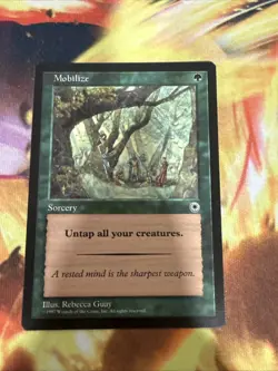 Mobilize Portal MTG Magic The Gathering 1997 (Rebecca Guay) Green English LP - Image 1